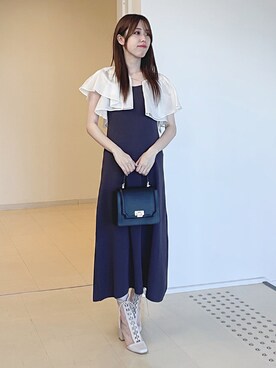 「MERCURYDUO（マーキュリーデュオ）のアイテム（シューズ）」を使った、AMIさん（レディース・158cm）の夏コーディネート