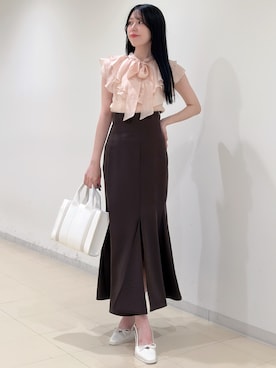 「MERCURYDUO（マーキュリーデュオ）のアイテム」を使った、AMIさん（レディース・158cm）の夏コーディネート