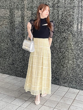 「MERCURYDUO（マーキュリーデュオ）のアイテム（シューズ）」を使った、AMIさん（レディース・158cm）の夏コーディネート