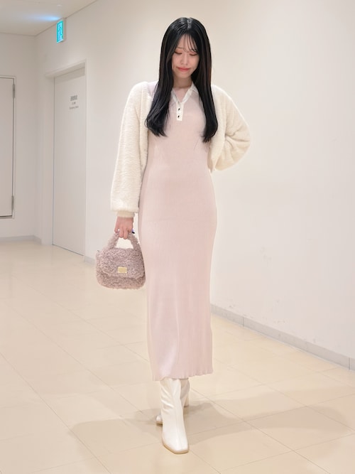 バイカラースキッパーニットワンピース（ワンピース）｜MERCURYDUO