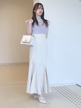 「MERCURYDUO（マーキュリーデュオ）のアイテム（シューズ）」を使った、AMIさん（レディース・158cm）の夏コーディネート