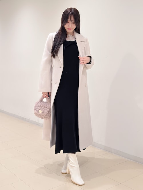 セール】レース切替オフショルニットワンピース（ワンピース