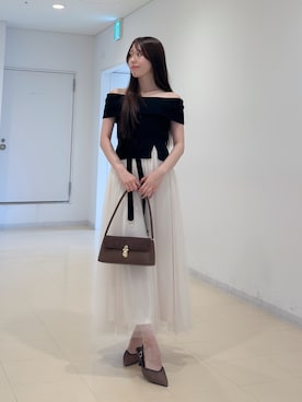 「MERCURYDUO（マーキュリーデュオ）のアイテム（パンプス）」を使った、AMIさん（レディース・158cm）の夏コーディネート