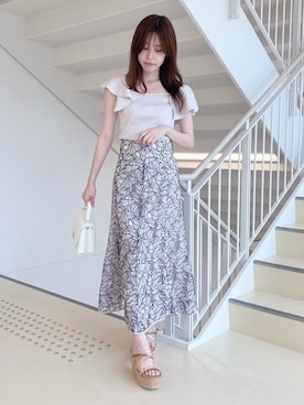 「春ニット」｜AMIさん（レディース・158cm）の夏コーディネート