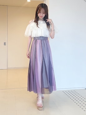 「MERCURYDUO（マーキュリーデュオ）のアイテム（シューズ）」を使った、AMIさん（レディース・158cm）の夏コーディネート