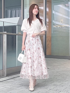 「MERCURYDUO（マーキュリーデュオ）のアイテム（シューズ）」を使った、AMIさん（レディース・158cm）の夏コーディネート