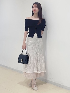 「ZIPニット」｜AMIさん（レディース・158cm）の秋コーディネート
