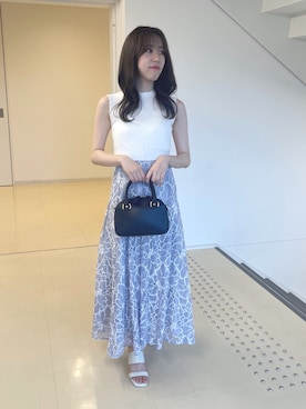 「MERCURYDUO（マーキュリーデュオ）のアイテム（ボストンバッグ）」を使った、AMIさん（レディース・158cm）の夏コーディネート
