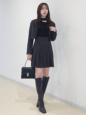 「MERCURYDUO（マーキュリーデュオ）のアイテム（テーラードジャケット）」を使った、AMIさん（レディース・158cm）の秋コーディネート