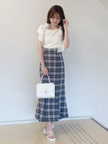 ショルダーリボンニット｜マーキュリーデュオ（MERCURYDUO