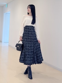 オリジナルツイードスソプリーツマーメイドスカート｜マーキュリー