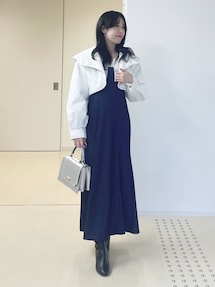ボリュームラッフル配色ドッキングワンピース|マーキュリー ボリュームラッフル配色ドッキングワンピース|マーキュリー