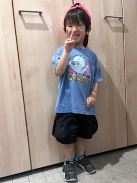 「アイテム（スニーカー）」を使った、kotaさん（キッズ・100cm）の夏コーディネート