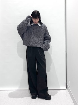 「FOREVER 21（フォーエバー トゥエンティーワン）のアイテム（シューズ）」を使った、マリナさん（レディース・156cm）の冬コーディネート