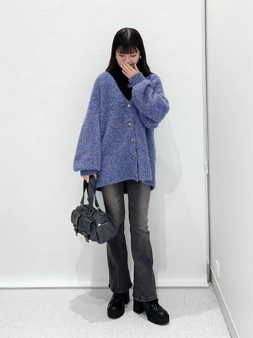 セール】【2024FW】ミックスカラーブークレカーディガン（カーディガン