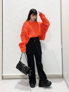 「FOREVER 21（フォーエバー トゥエンティーワン）のアイテム（バッグ）」を使った、マリナさん（レディース・156cm）の秋コーディネート