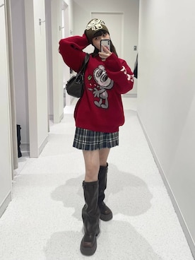 「FOREVER 21（フォーエバー トゥエンティーワン）のアイテム（シューズ）」を使った、マリナさん（レディース・156cm）の秋コーディネート