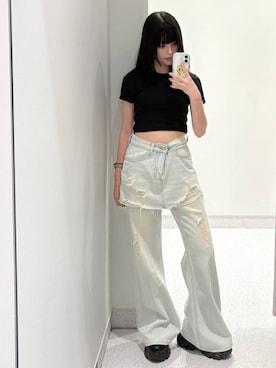 「FOREVER 21（フォーエバー トゥエンティーワン）のアイテム」を使った、マリナさん（レディース・156cm）の夏コーディネート
