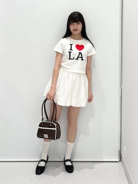 「FOREVER 21（フォーエバー トゥエンティーワン）のアイテム（シューズ）」を使った、マリナさん（レディース・156cm）の春コーディネート