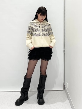 「FOREVER 21（フォーエバー トゥエンティーワン）のアイテム（シューズ）」を使った、マリナさん（レディース・156cm）の冬コーディネート