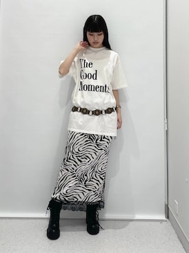 「FOREVER 21（フォーエバー トゥエンティーワン）のアイテム（スカート）」を使った、マリナさん（レディース・156cm）の春コーディネート