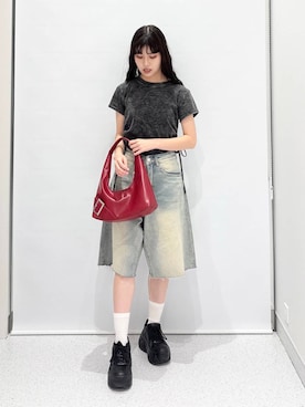 「FOREVER 21（フォーエバー トゥエンティーワン）のアイテム（バッグ）」を使った、マリナさん（レディース・156cm）の夏コーディネート