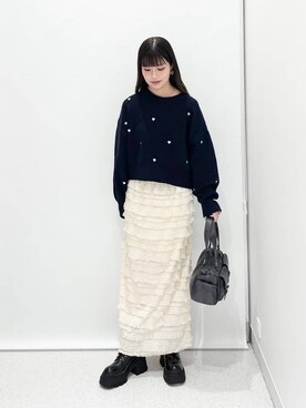 「FOREVER 21（フォーエバー トゥエンティーワン）のアイテム（スカート）」を使った、マリナさん（レディース・156cm）の秋コーディネート