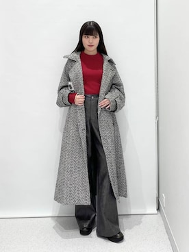 「アイテム（チェスターコート、その他）」を使った、マリナさん（レディース・156cm）の冬コーディネート