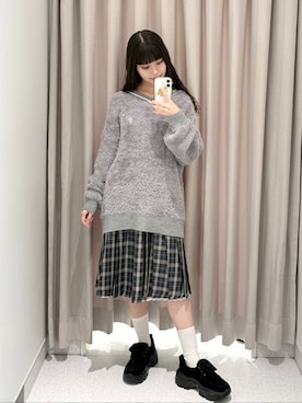 「アイテム（モカシン/デッキシューズ）」を使った、マリナさん（レディース・156cm）の夏コーディネート