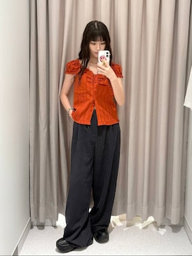 「FOREVER 21（フォーエバー トゥエンティーワン）のアイテム（パンツ）」を使った、マリナさん（レディース・156cm）の夏コーディネート