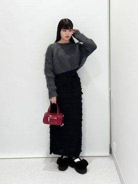 「FOREVER 21（フォーエバー トゥエンティーワン）のアイテム（シューズ）」を使った、マリナさん（レディース・156cm）の冬コーディネート