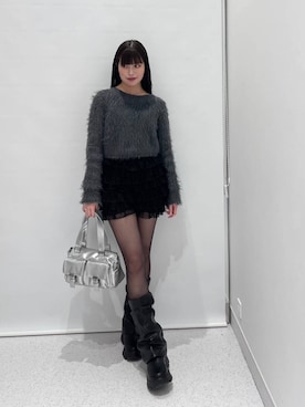 「FOREVER 21（フォーエバー トゥエンティーワン）のアイテム（シューズ）」を使った、マリナさん（レディース・156cm）の冬コーディネート