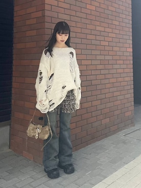 「アイテム（ニット/セーター）」を使った、マリナさん（レディース・156cm）の冬コーディネート