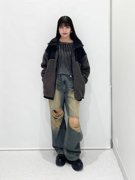 「FOREVER 21（フォーエバー トゥエンティーワン）のアイテム（ジャケット/アウター）」を使った、マリナさん（レディース・156cm）の秋コーディネート