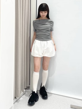 「FOREVER 21（フォーエバー トゥエンティーワン）のアイテム（パンツ）」を使った、マリナさん（レディース・156cm）の春コーディネート