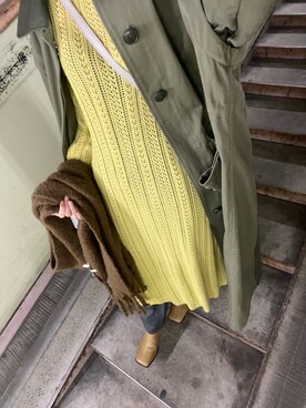 「MAISON SPECIAL（メゾンスペシャル）のアイテム（モッズコート）」を使った、Chiaki_170さん（レディース・170cm）の冬コーディネート