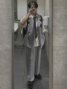 「epnok」｜「アイテム（サンダル）」を使った、ゆっけさん（メンズ・165cm）の夏コーディネート