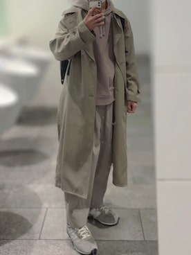 「ファッションの力を信じよう」｜「アイテム（トレンチコート）」を使った、ゆっけさん（メンズ・165cm）の冬コーディネート