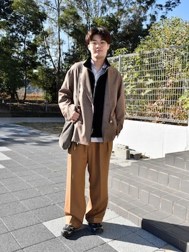 「アイテム（テーラードジャケット）」を使った、アズマさん（メンズ・173cm）の秋コーディネート