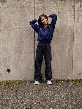 「アイテム（ブルゾン）」を使った、まゆぅさん（レディース・155cm）の秋コーディネート
