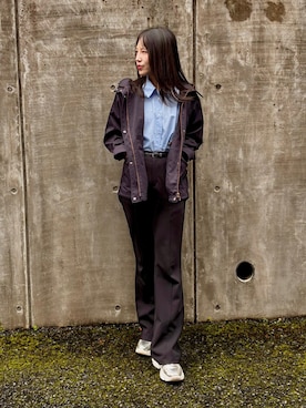 「PLST（プラステ）のアイテム」を使った、まゆぅさん（レディース・155cm）の秋コーディネート