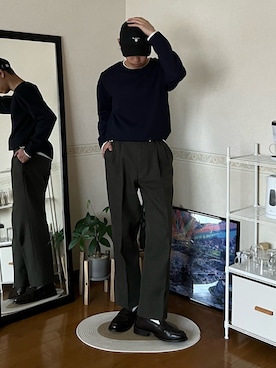 「アイテム（キャップ）」を使った、市川 昇さん（メンズ・169cm・20代）の冬コーディネート