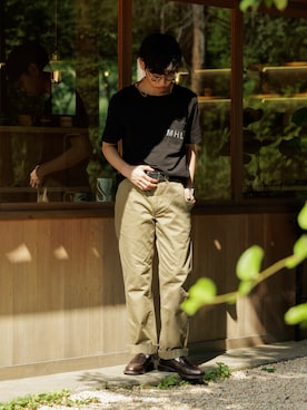 「黒Tシャツ」｜市川 昇さん（メンズ・171cm・20代）の夏コーディネート