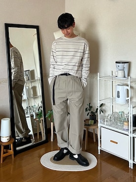 市川 昇さん（メンズ・171cm・20代）の秋コーディネート