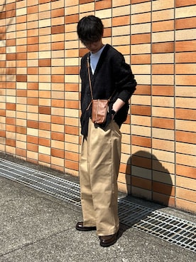 市川 昇さん（メンズ・171cm）の秋コーディネート