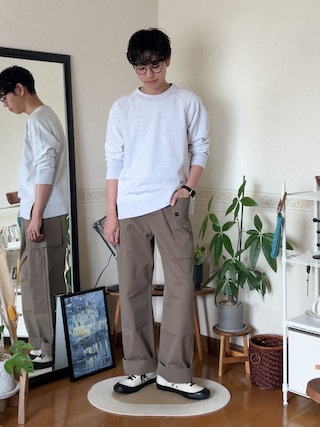 「MHL.（エムエイチエル）のCOTTON SOCKS PACK（ソックス/靴下）」を使った、市川 昇さん（メンズ・169cm）の秋コーディネート