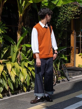 市川 昇さん（メンズ・171cm）の秋コーディネート