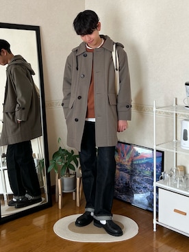 「アイテム（スウェット）」を使った、市川 昇さん（メンズ・169cm・20代）の冬コーディネート