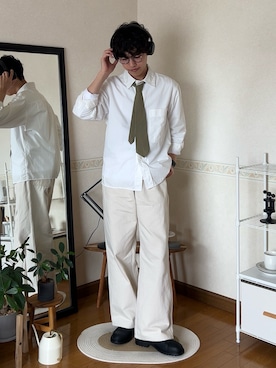 「アイテム（ネクタイ）」を使った、市川 昇さん（メンズ・169cm）の春コーディネート