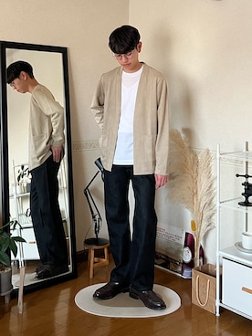 市川 昇さん（メンズ・169cm）の冬コーディネート